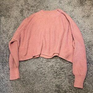 Pink cropped sweater from Cotton On